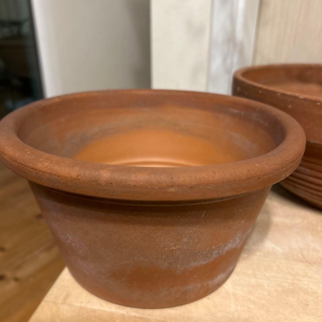 大型モダンシック鉢／中型　植木鉢テラコッタ鉢 【4個】まとめて