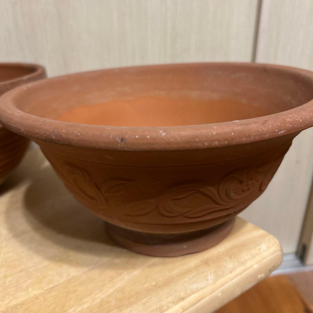 大型モダンシック鉢／中型　植木鉢テラコッタ鉢 【4個】まとめて