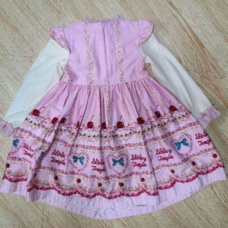 フリルケーキプリント　ワンピース