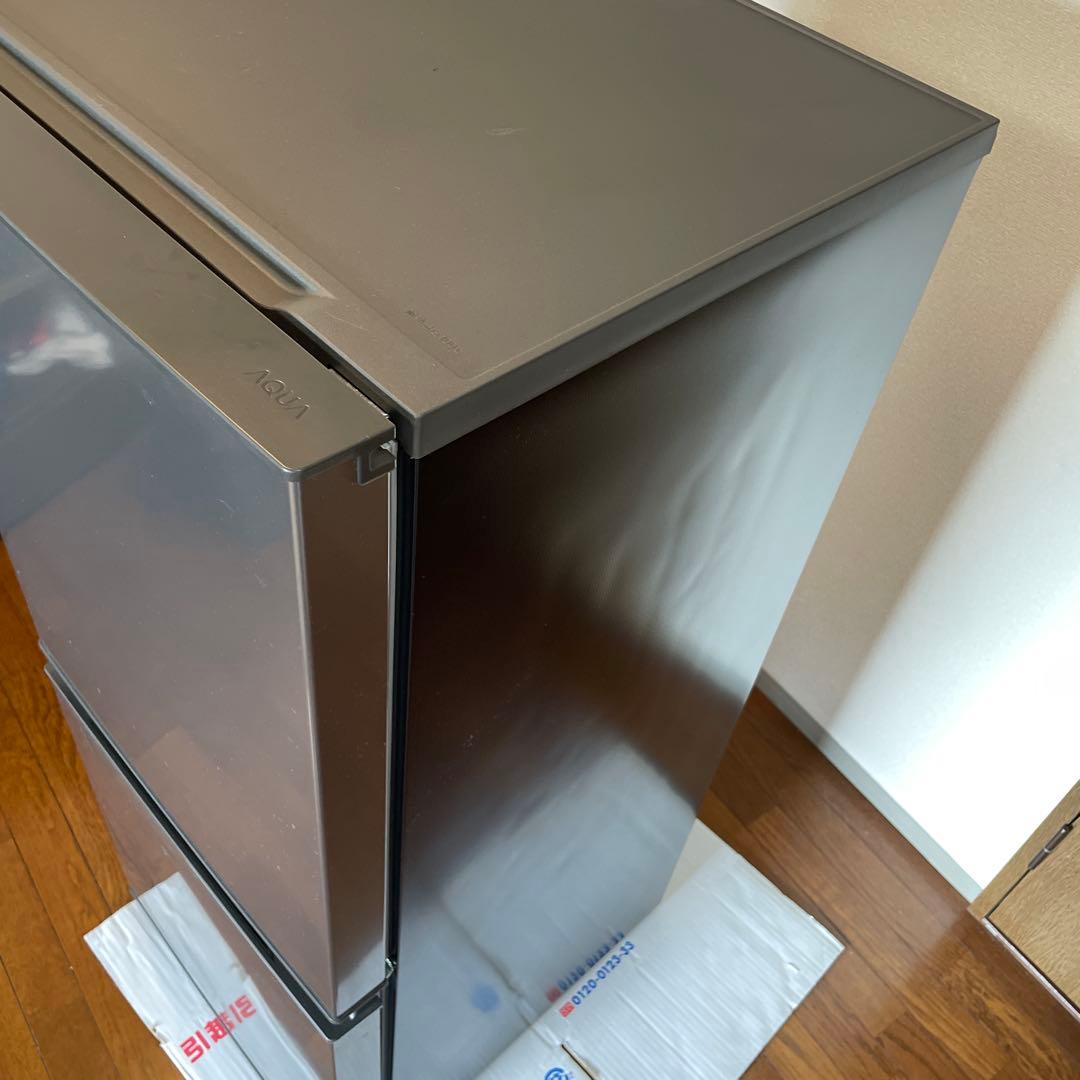 シルバー 2ドア冷蔵庫AQUA23年製135L AQRー14N(S) アクア