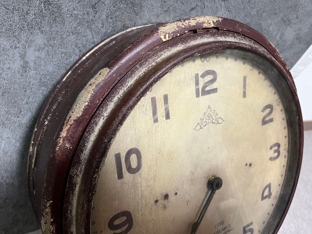 アンティーク　アナログ　掛時計 1895年製　アンティーク雑貨