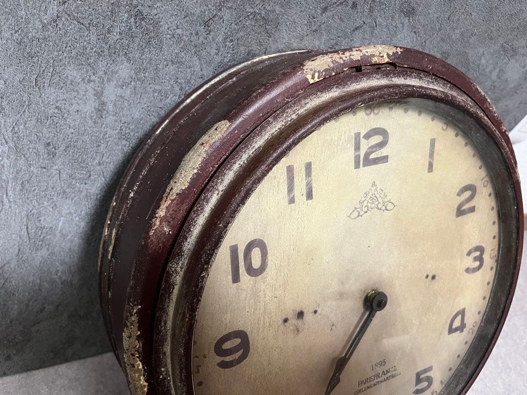 アンティーク　アナログ　掛時計 1895年製　アンティーク雑貨