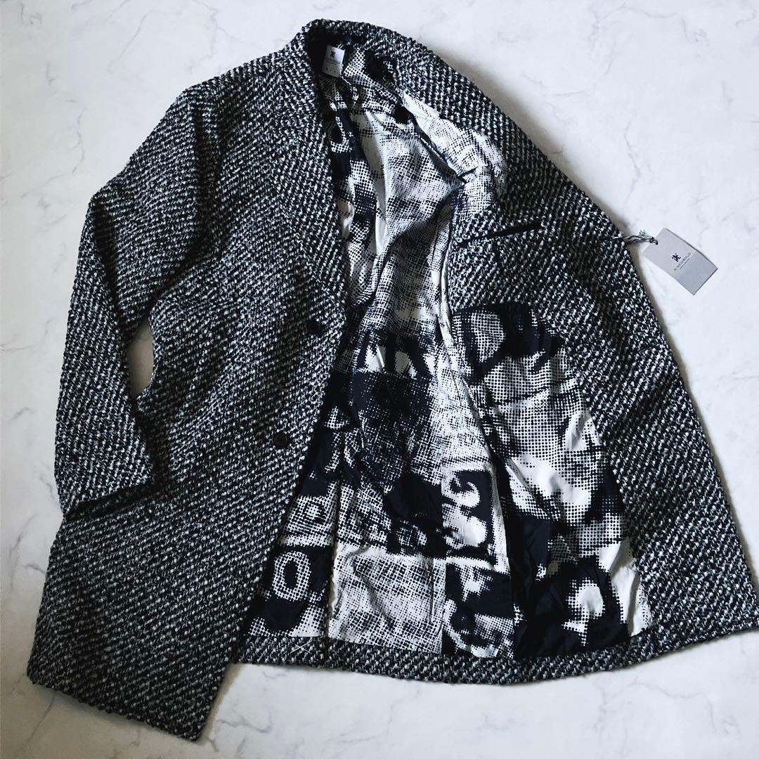 新品未使用品R.NEWBOLDツイードロングチェスターコート