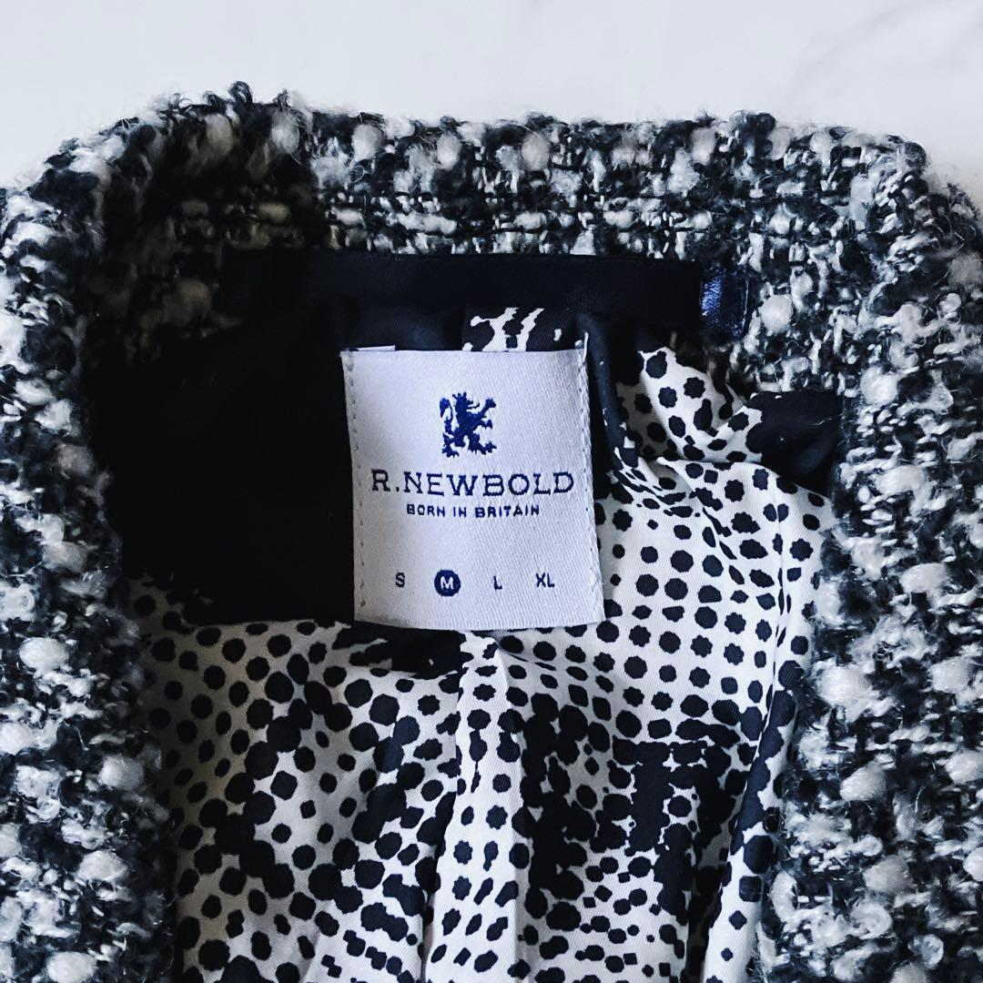 新品未使用品R.NEWBOLDツイードロングチェスターコート