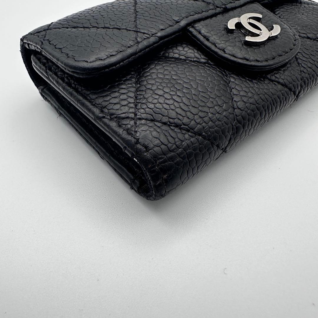 CHANEL シャネル キャビアスキン マトラッセ キーケース 6連