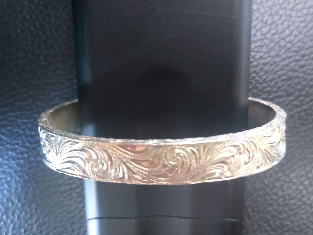 銀　シルバー　925　ブレスレット　ハワイアン　バングル　DEOSCAR　重厚感