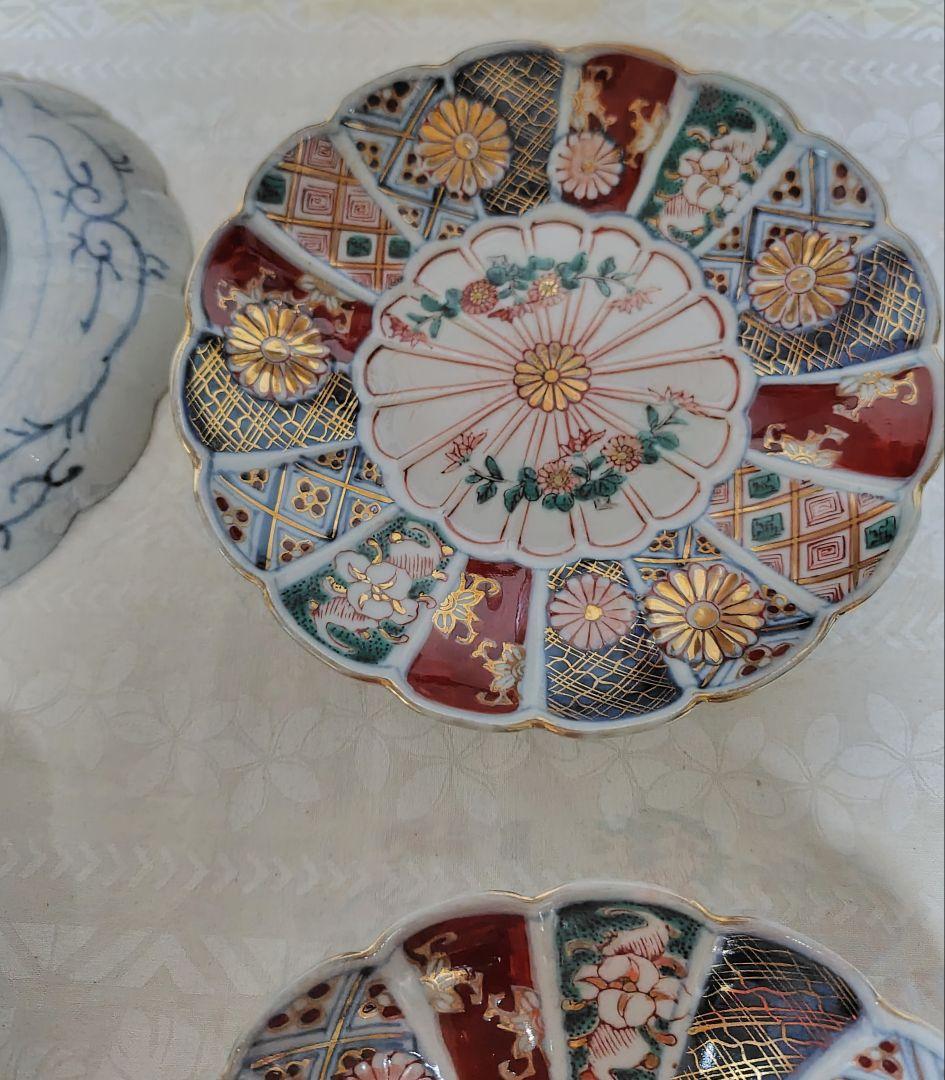 古伊万里　奇玉宝鼎之珍　大聖寺伊万里　6枚 中皿　17cm