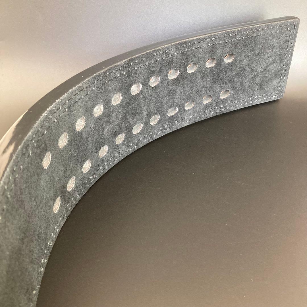 パワーベルト レバーアクション ワンタッチ可変式 M ブラウン×ゴールド 本革