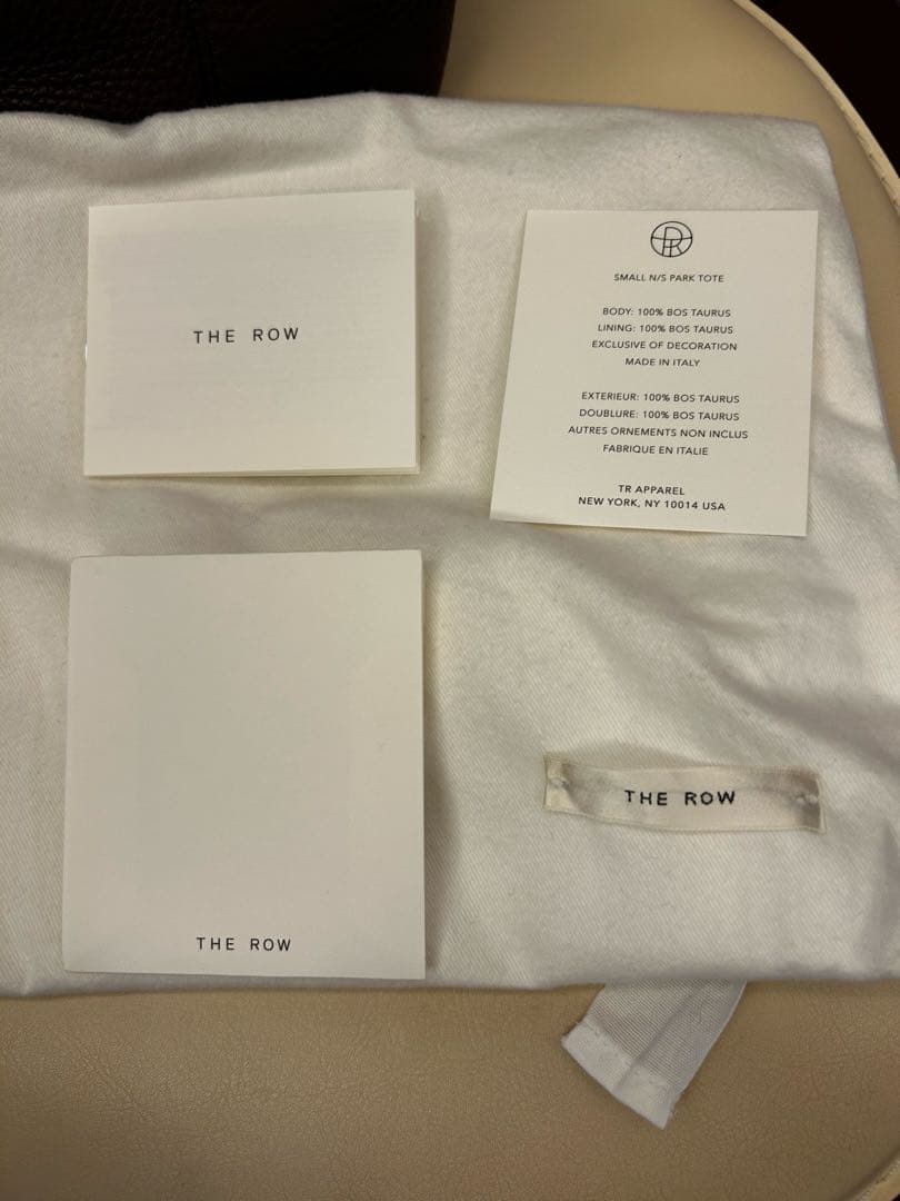 THE ROW ダークブラウン レザーショルダーバッグ