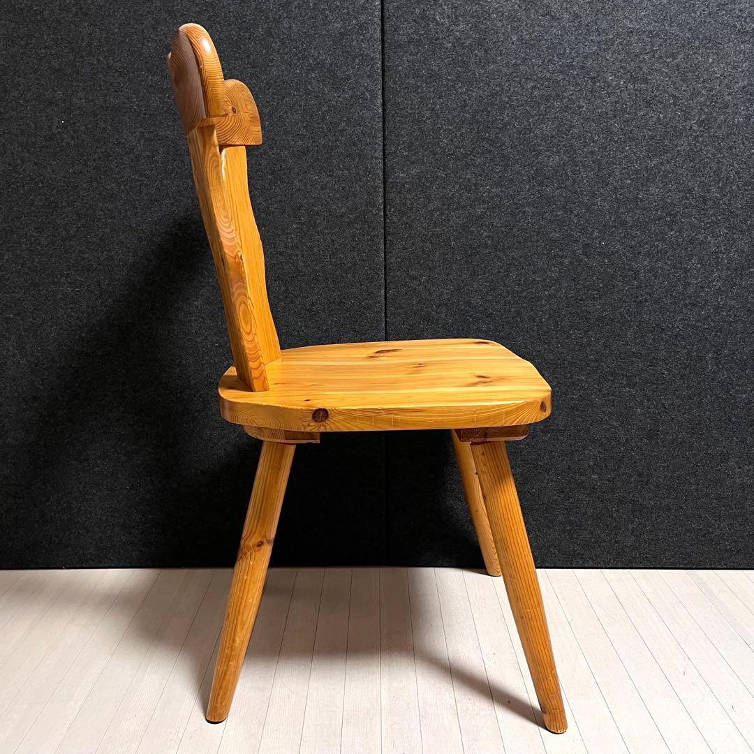 カントリーチェア　ダイニングチェア　パイン材　アンティーク　ヴィンテージ　木製