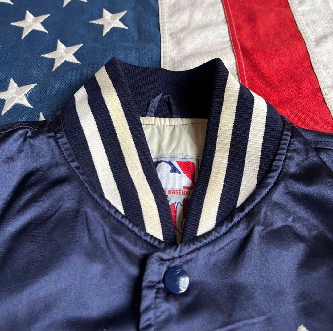 00s ビンテージ UNISHINE ヤンキース ナイロン スタジャン M 紺