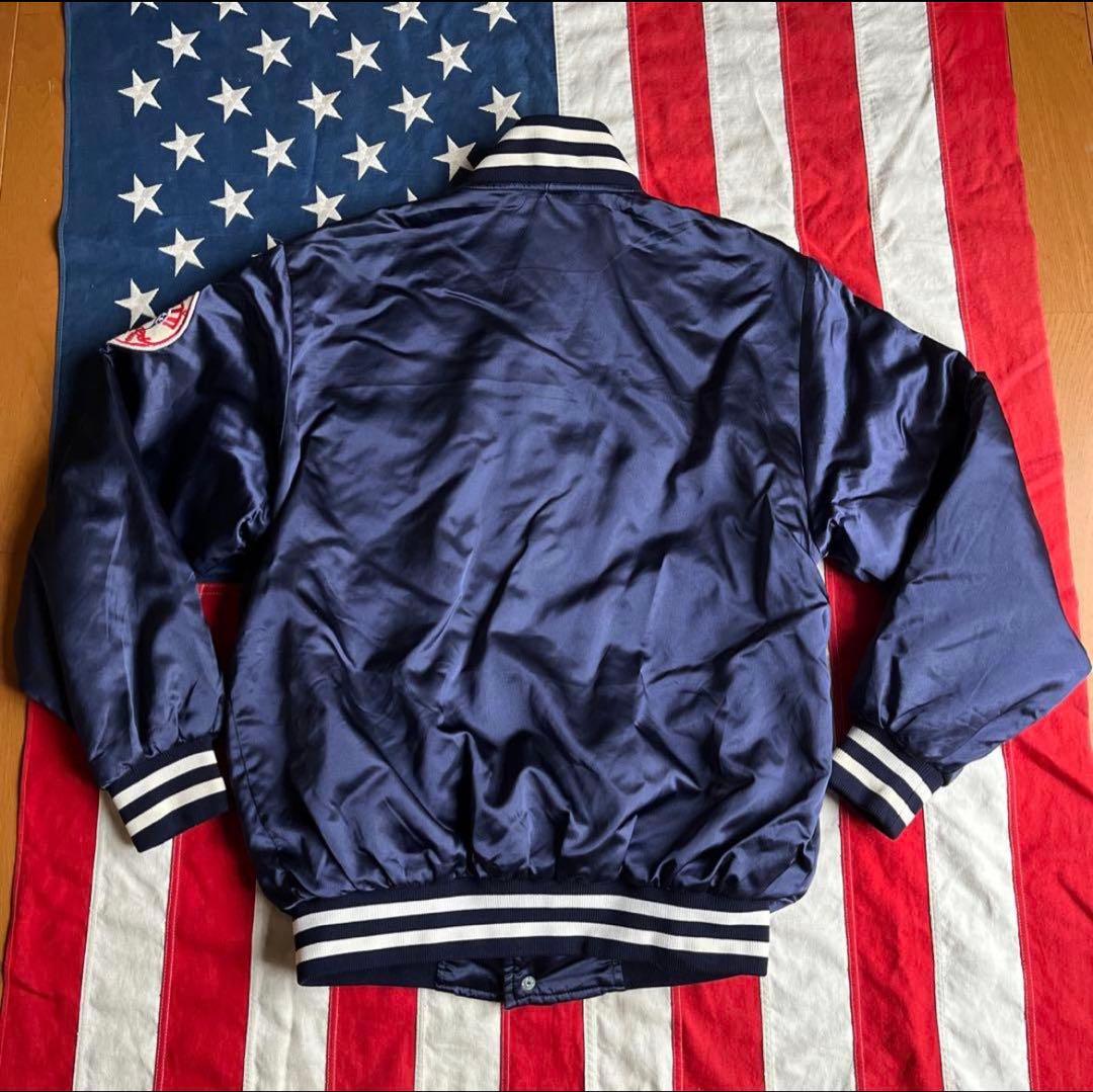00s ビンテージ UNISHINE ヤンキース ナイロン スタジャン M 紺