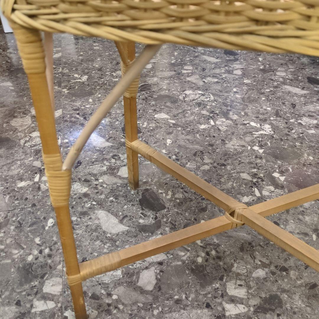 昭和レトロ脱衣かご　　古道具家具　籐ラック