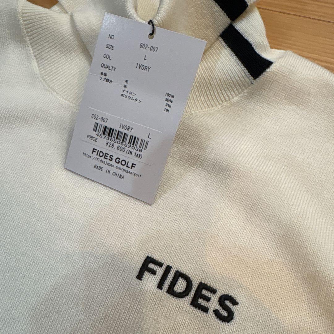 ☆FIDES GOLF タートルニット L アイボリー