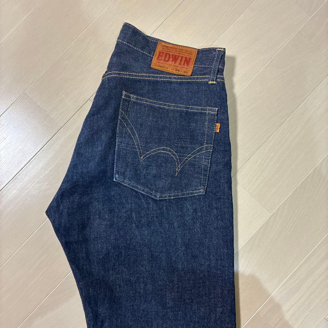 EDWIN 505X w34L35 ダークブルー デニム　値下げ中