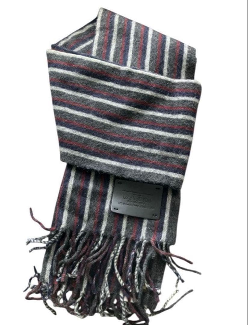 ひ*ろ様 美品！LOUIS VUITTON 大人気 ストライプマフラー - 小物安価