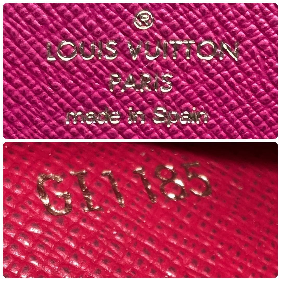 【最高級美品】ルイヴィトン モノグラム クレマンス フューシャ 長財布 A408