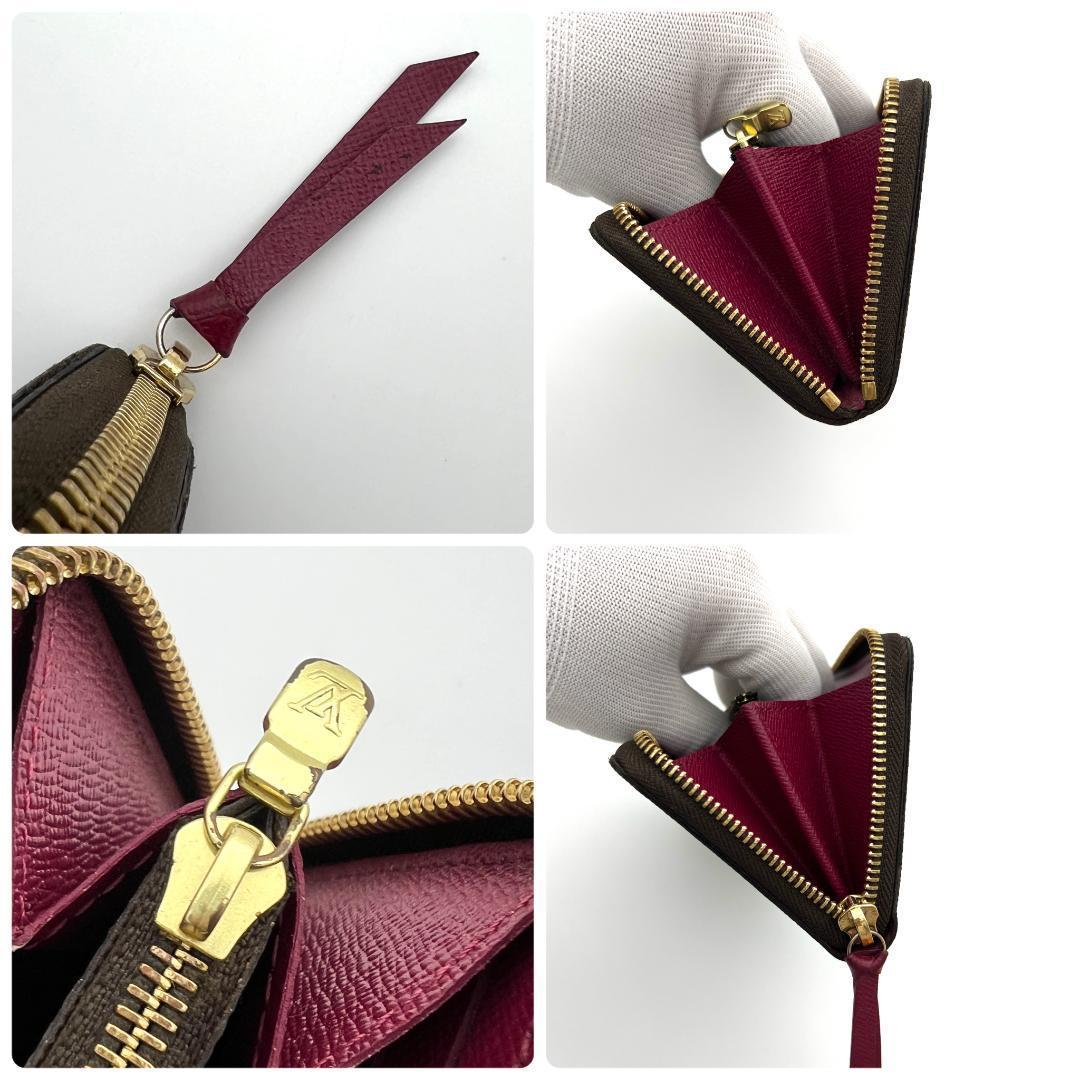 【最高級美品】ルイヴィトン モノグラム クレマンス フューシャ 長財布 A408