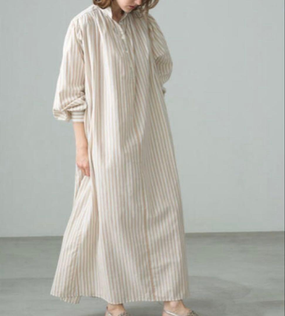 新品 RonHerman×TEN カフタンマキシワンピース ストライプ ワイド