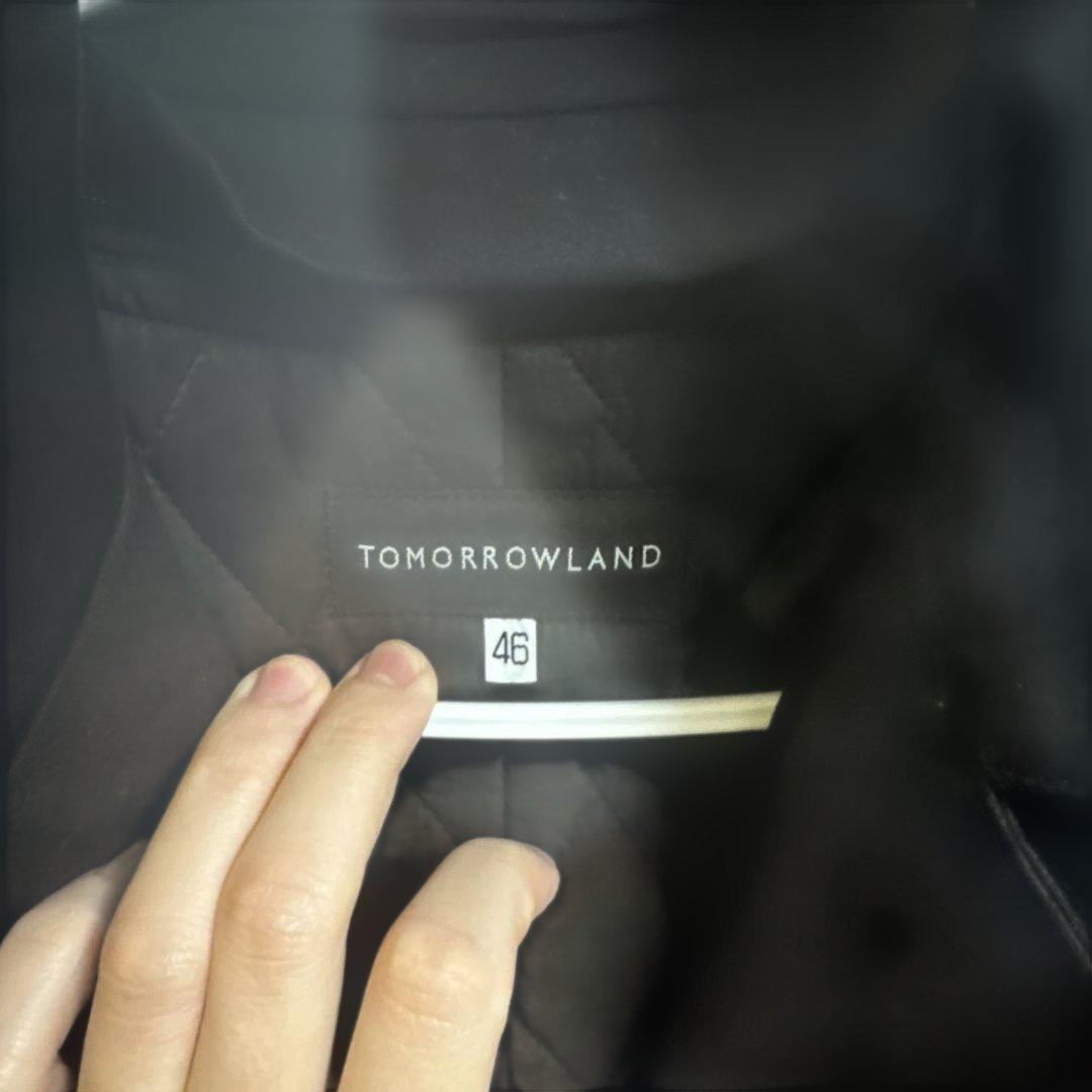 TOMORROWLAND ブラック ステンカラーコート 46