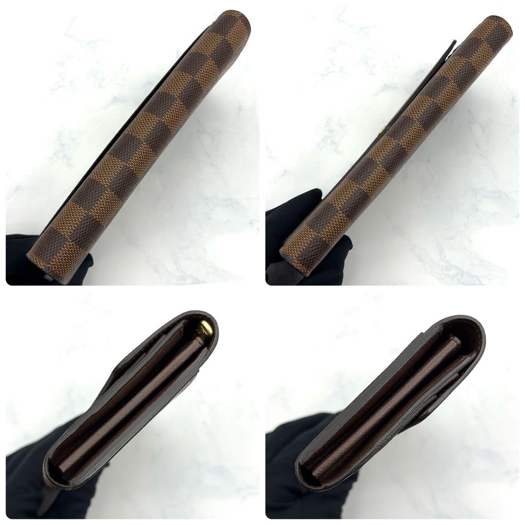 【新品級】ルイヴィトン ダミエ エベヌ ポルトフォイユ サラ 新型 長財布 茶