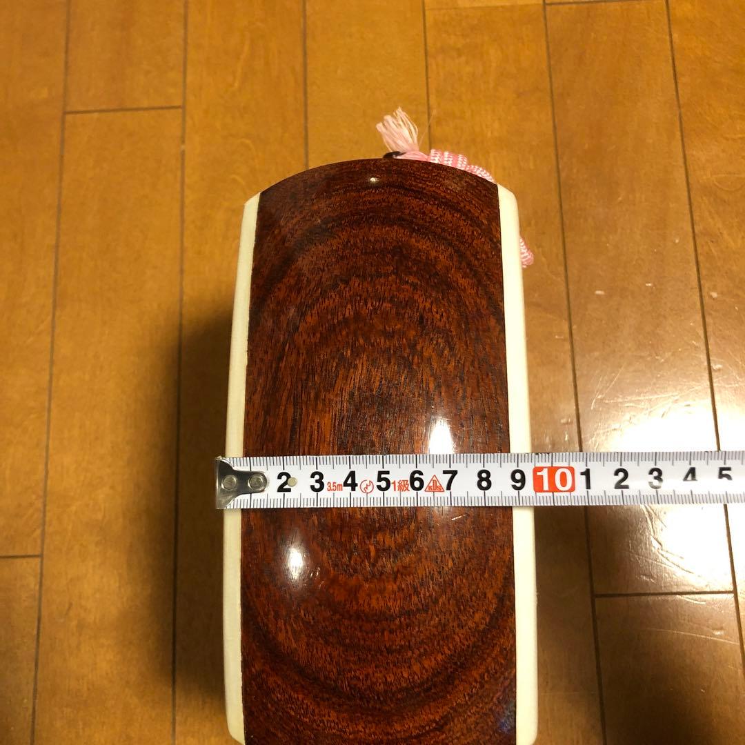 三味線　美品　地唄用　子持ち綾杉彫　金細　ケース付き