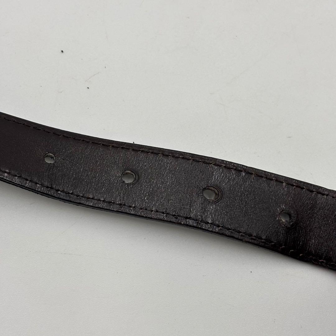 HERMES エルメス リバーシブル レザー ベルト Hバックル 黒　茶