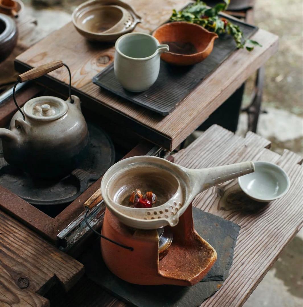 希少 市川孝 炉1個 茶器　アルコールランプ　炭　キャンプ　茶会