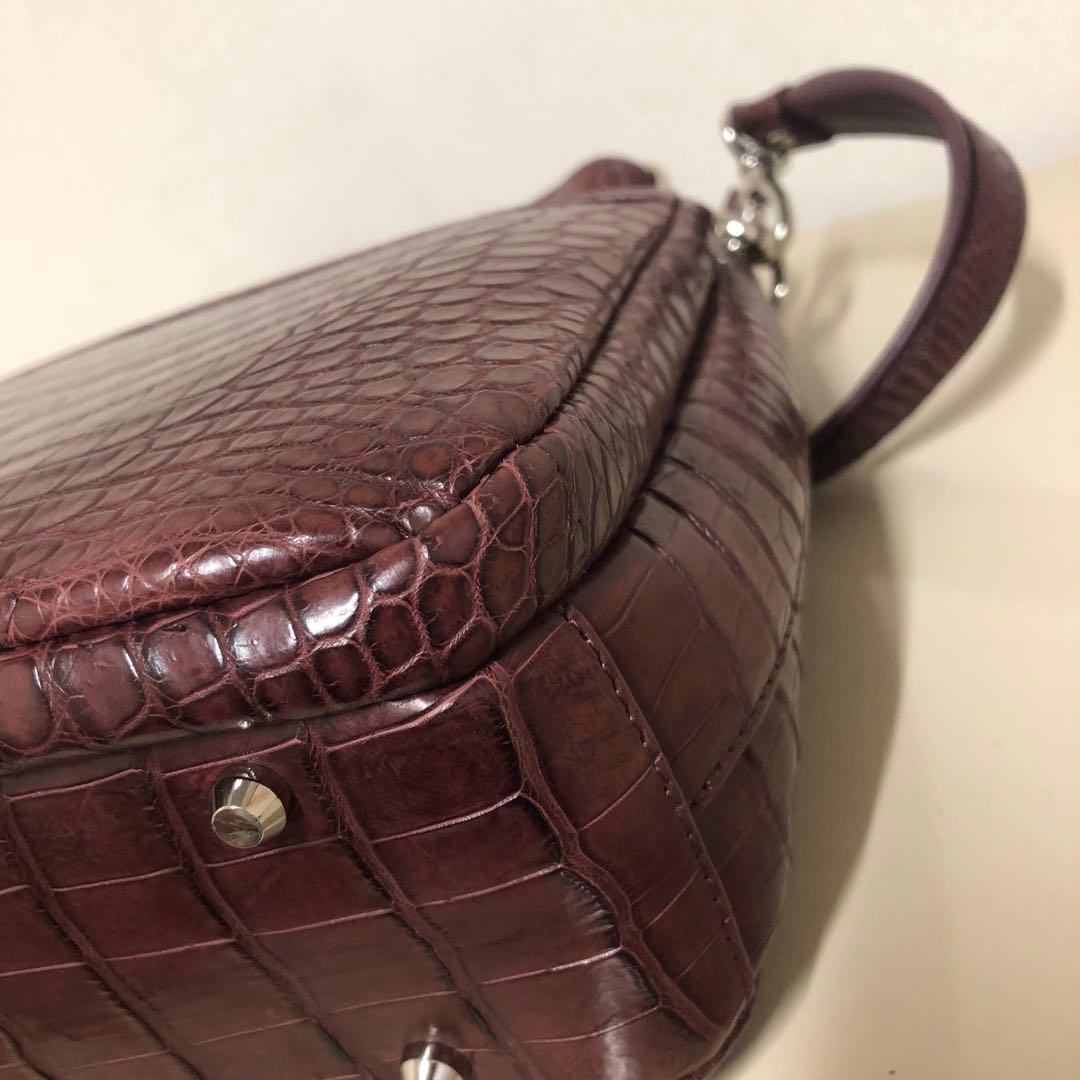 極美品 JRA クロコダイル ワンショルダーバッグ　2way クロコ本革