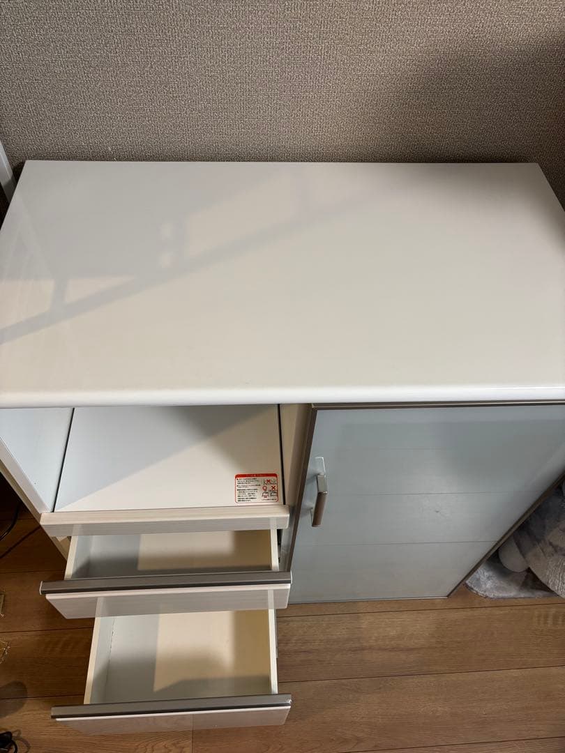 ニトリ カウンターNポスティア 90 WH 食器棚