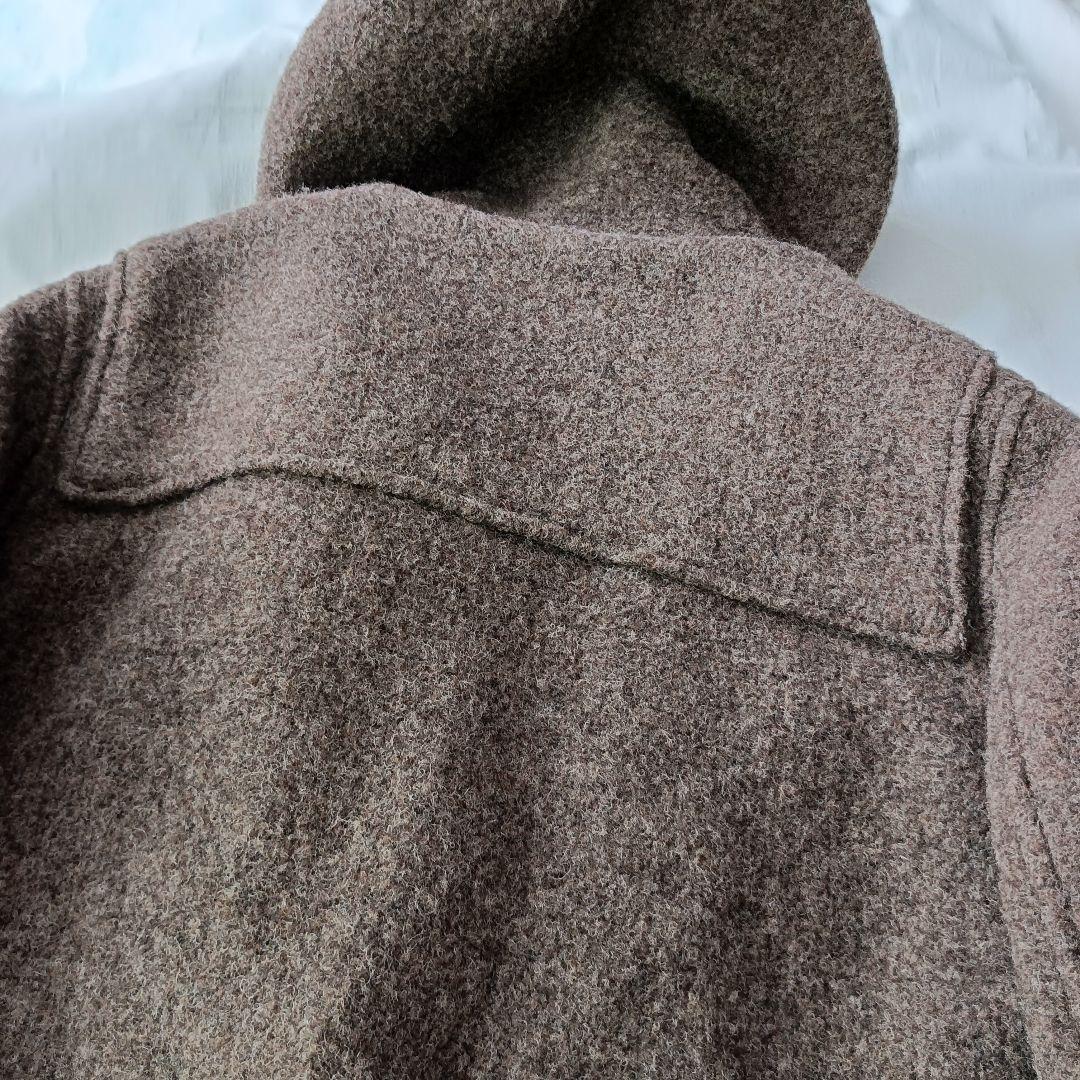 ダッフルコート【NEW ENGLAND】 ウールコート ブラウン 麻