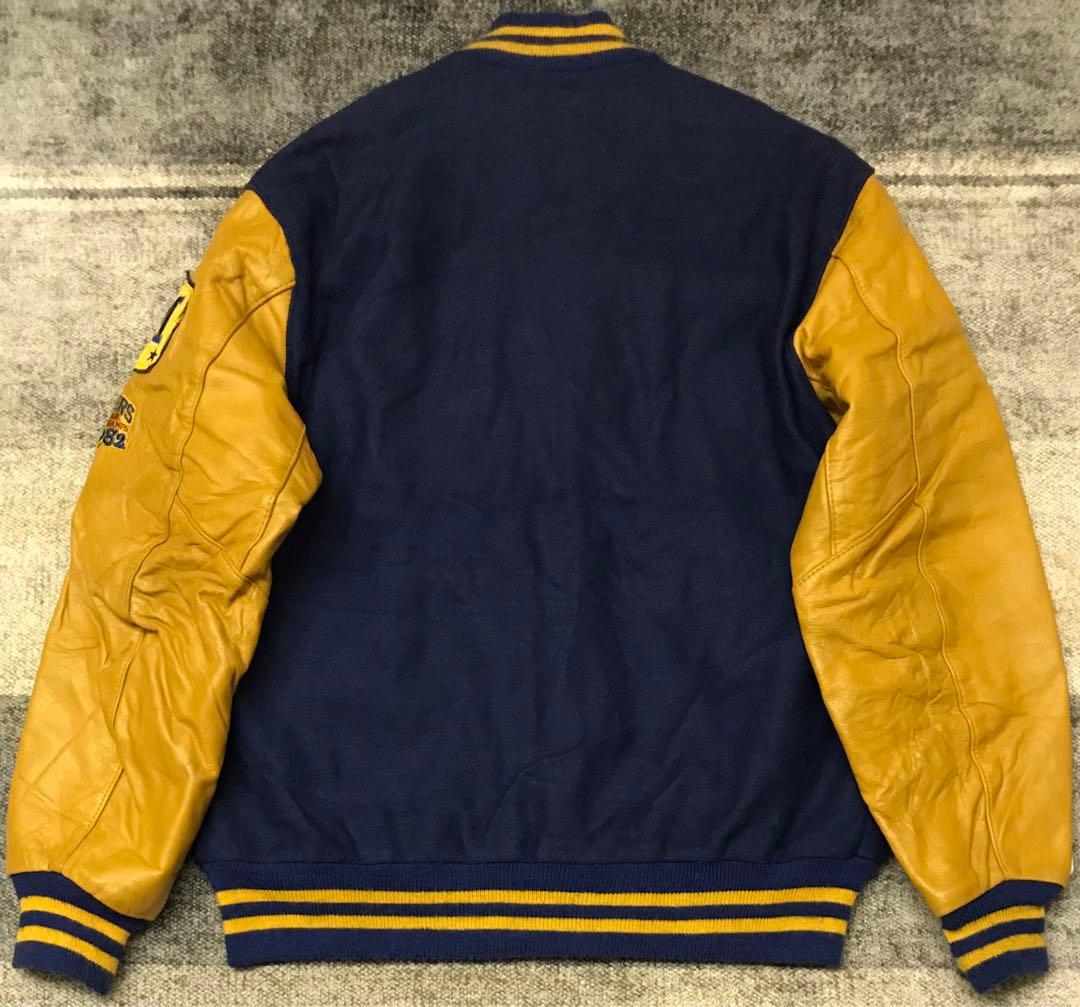 超レア 1982年製 US製 AL期 DeLONG ブリュワーズ 袖革スタジャン