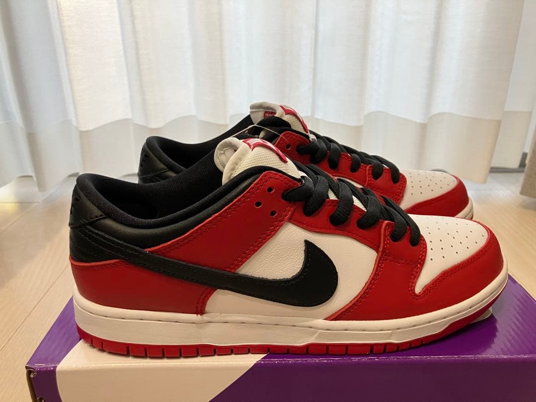 【値下げ】NIKE SB DUNK LOW PRO レッド/ホワイト 27㎝