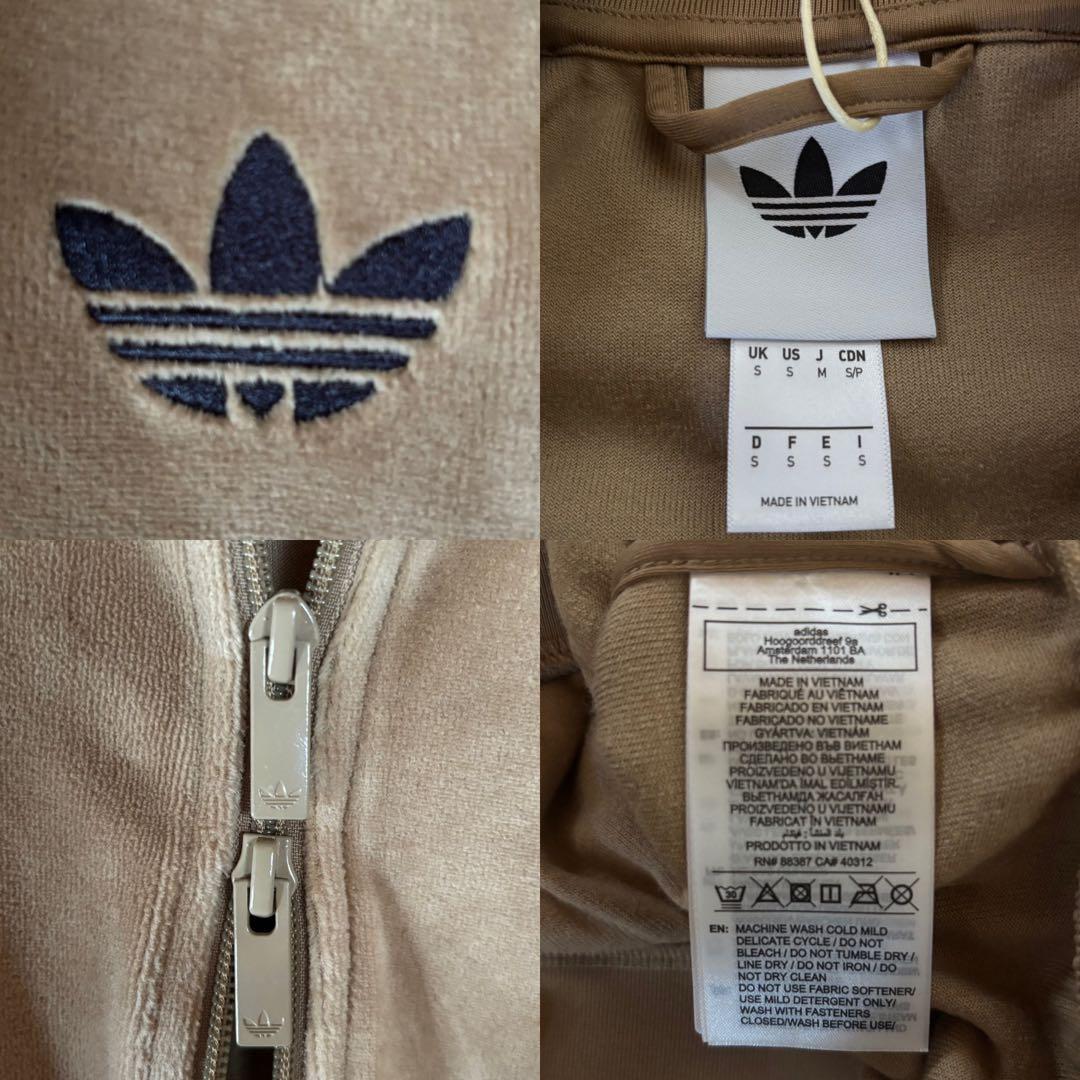 新品M⭐️adidas アディカラー ベロア ブラウン トラックトップ 風早ゆうた