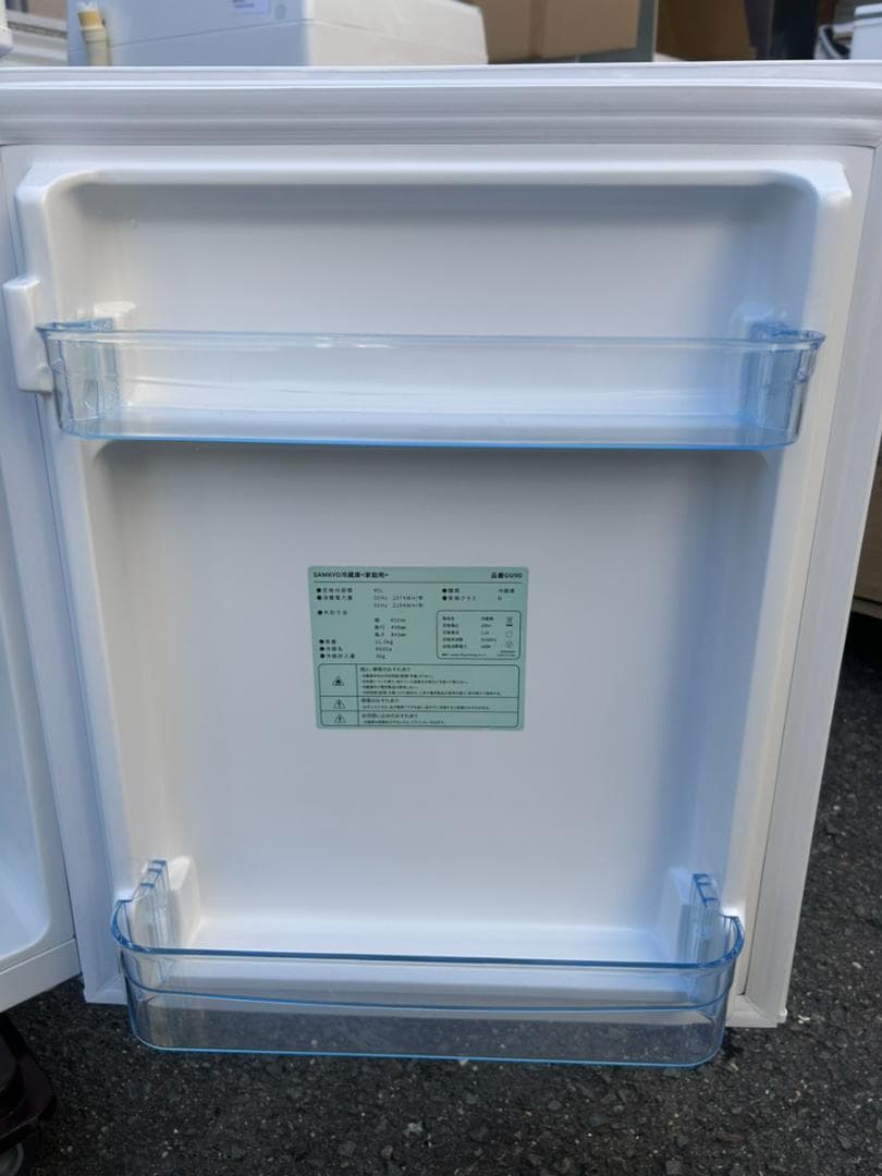 SAMKYO 冷蔵庫 GU90 95L 2024年製 2ドア ホワイト