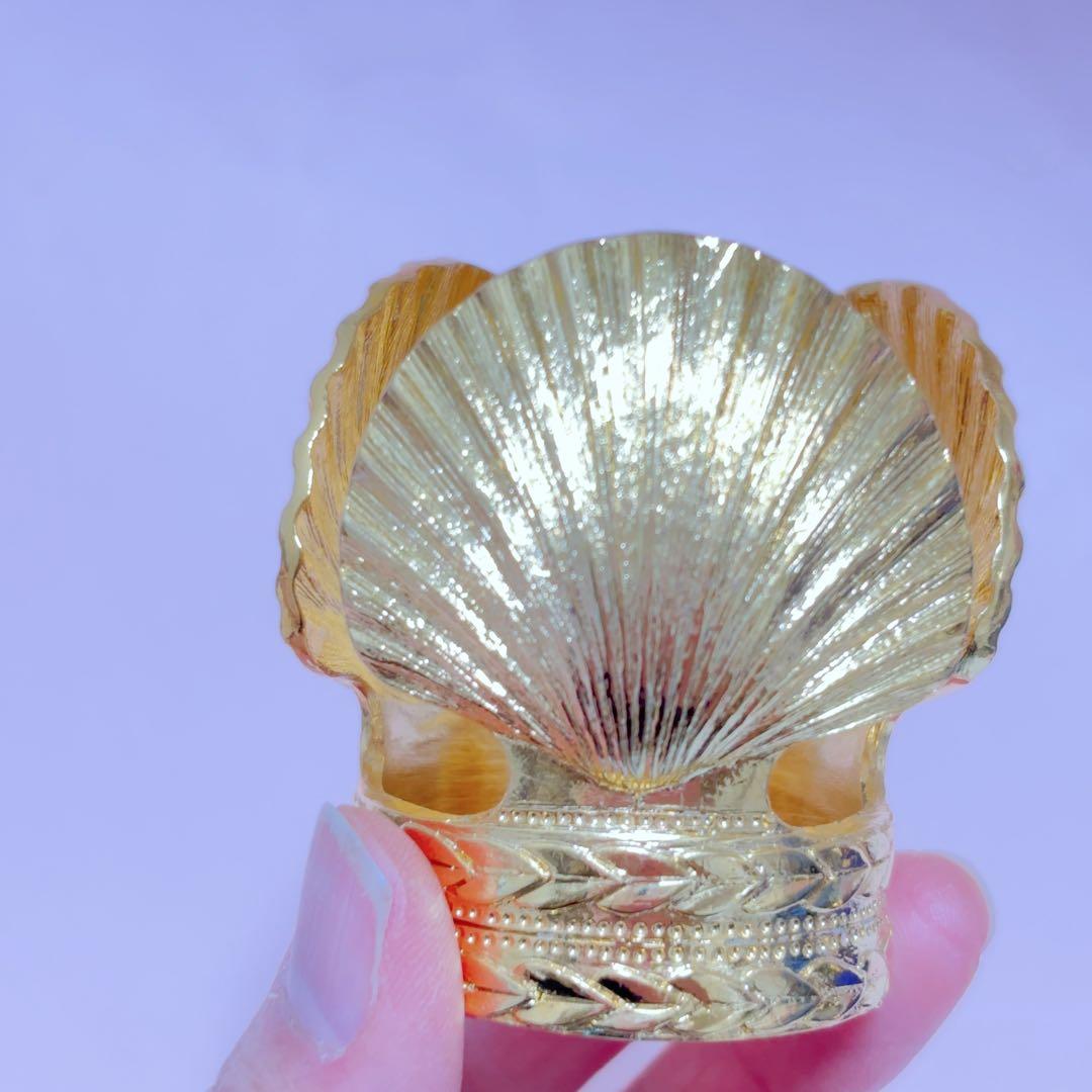 ランプベルジェ　シェルモチーフランプ　ブルー　アロマポット　オイルランプ