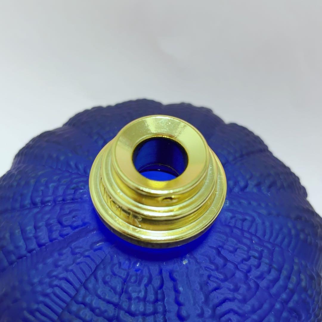 ランプベルジェ　シェルモチーフランプ　ブルー　アロマポット　オイルランプ