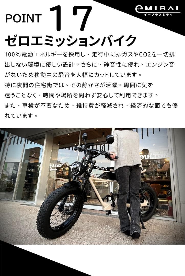 日本イープラスミライ電動アシスト自転車 ファットタイヤ 「RHINO