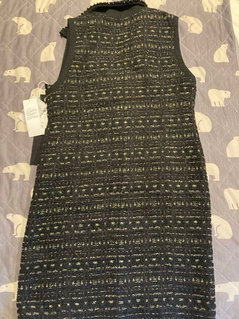 グレースコンチネンタル　ツイードベストワンピース