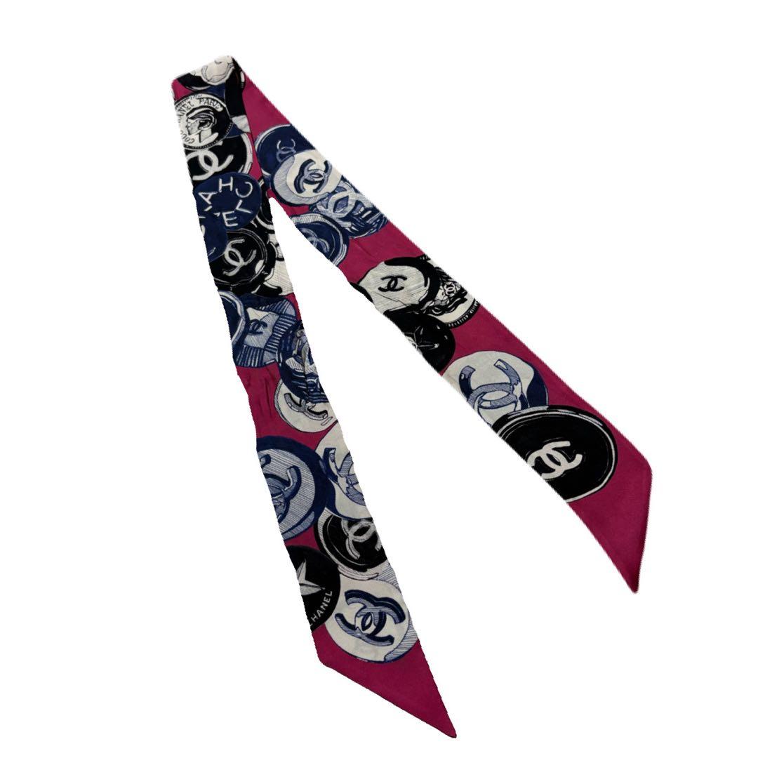 CHANEL シャネル スカーフ ピンク　ココマーク