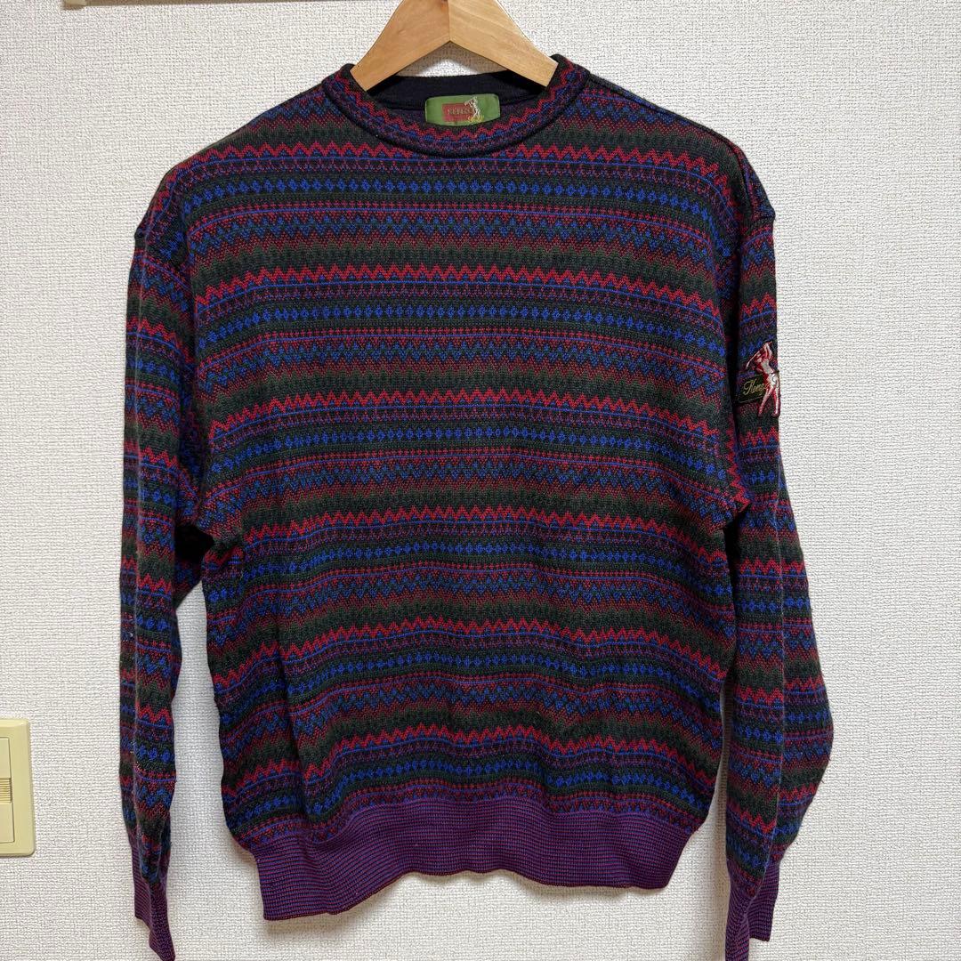 KENZO GOLF 総柄ニット セーター 90s ヴィンテージ ケンゾー - メルカリ