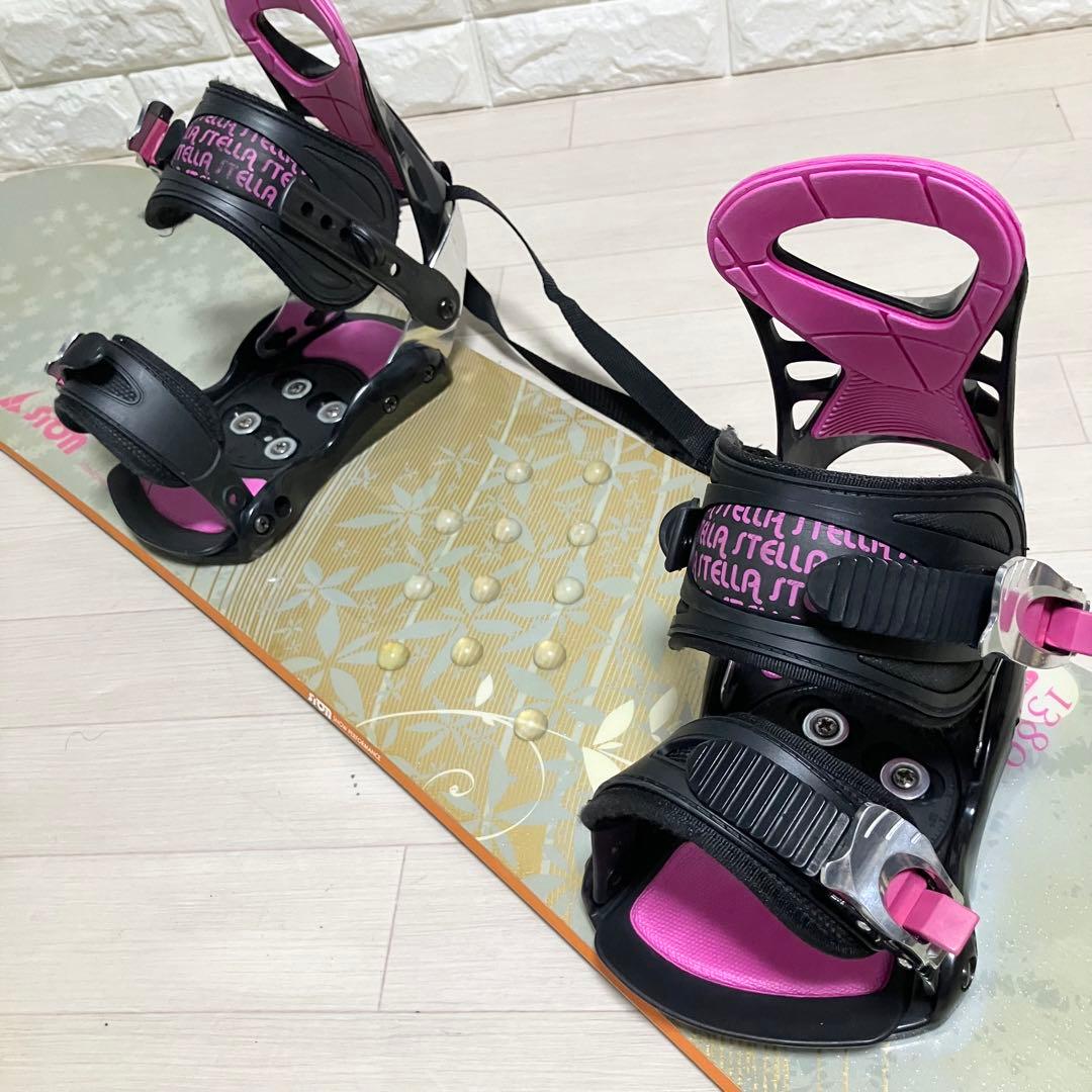 【バック付】SIONシオン スノーボードセット138cm/バインディングS/M