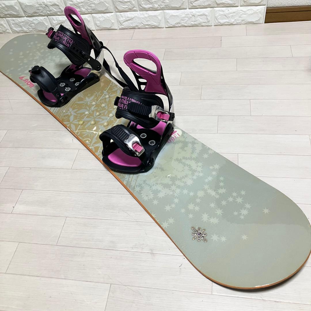 【バック付】SIONシオン スノーボードセット138cm/バインディングS/M