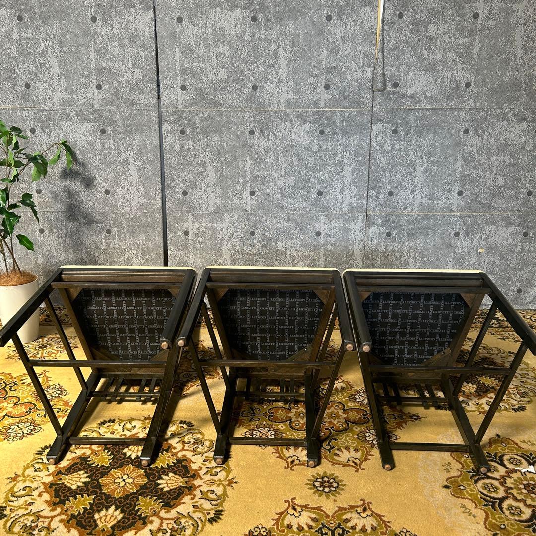 ꧁GIORGETTI ジョルジェッティ꧂ハイバックダイニングチェア3脚 食卓椅子