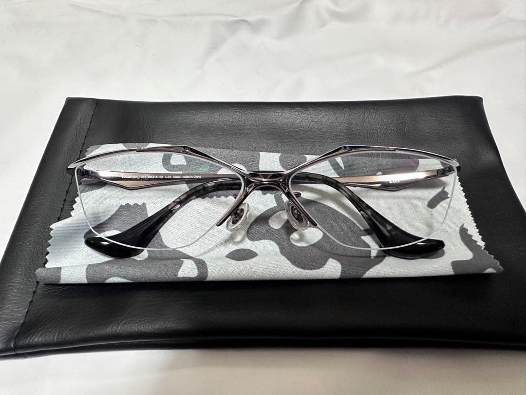 zoff y2k メガネ　ガンメタ