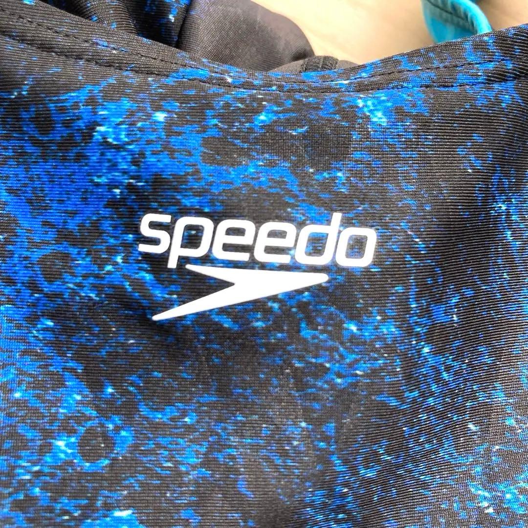 スピードSpeedo競泳用水着 ブラックブルー　レディースL ワンピース