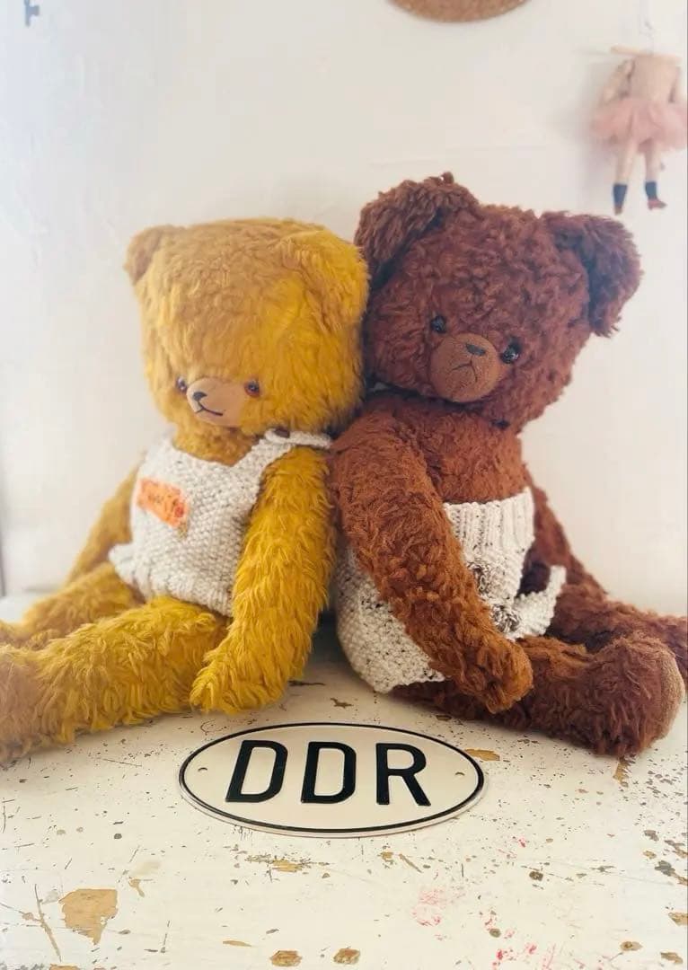 ・ ☆⋆ ☽ DDRベア　ブラウン　ドイツ　ヴィンテージベア ⋆ ☆ 。゜.