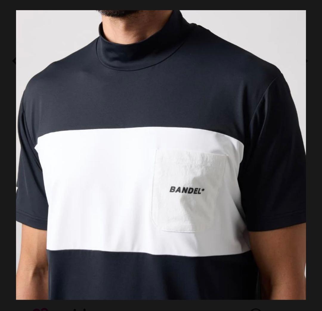 【新品・タグ付き】BANDEL メンズ モックネック 黒 胸ポケット L