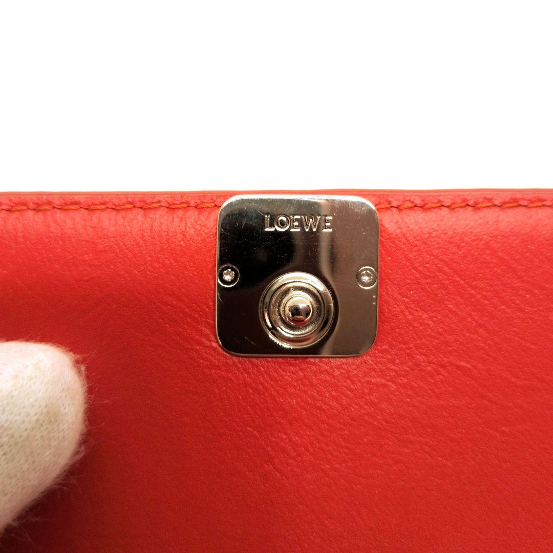 【現行モデル 美品】ロエベ　アナグラム　キーケース　ペブルグレインカーフスキン