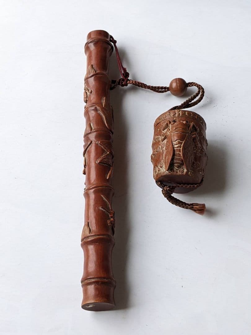 根付　46　キセルと印籠　 骨董品